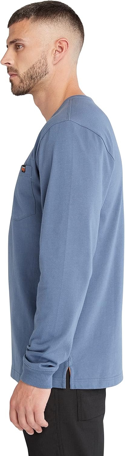 Timberland unisex-adult Core Pocket Long-sleeve T-shirtOutdoors Equipment(Vintage Indigo)