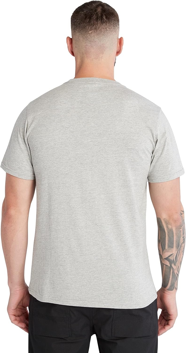 Timberland PRO Men’s Core Textured Graphic Short-Sleeve T-Shirt(Medium Grey Heather)