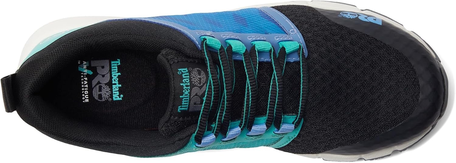 Timberland PRO Men’s Radius Composite Safety Toe Athletic Industrial Work Shoe(Black/Aqua)