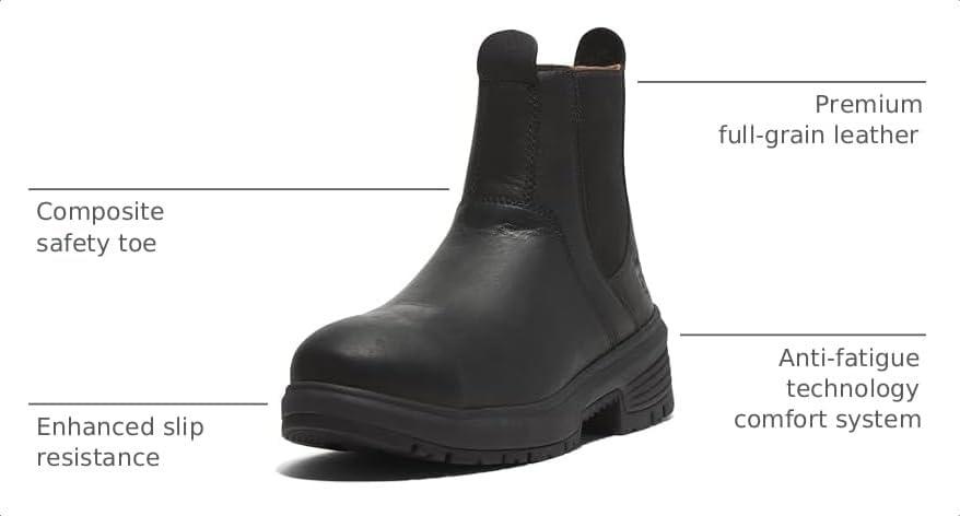 Timberland PRO Birchline Chelsea Composite Safety Toe Static Dissipative(Black Escape)