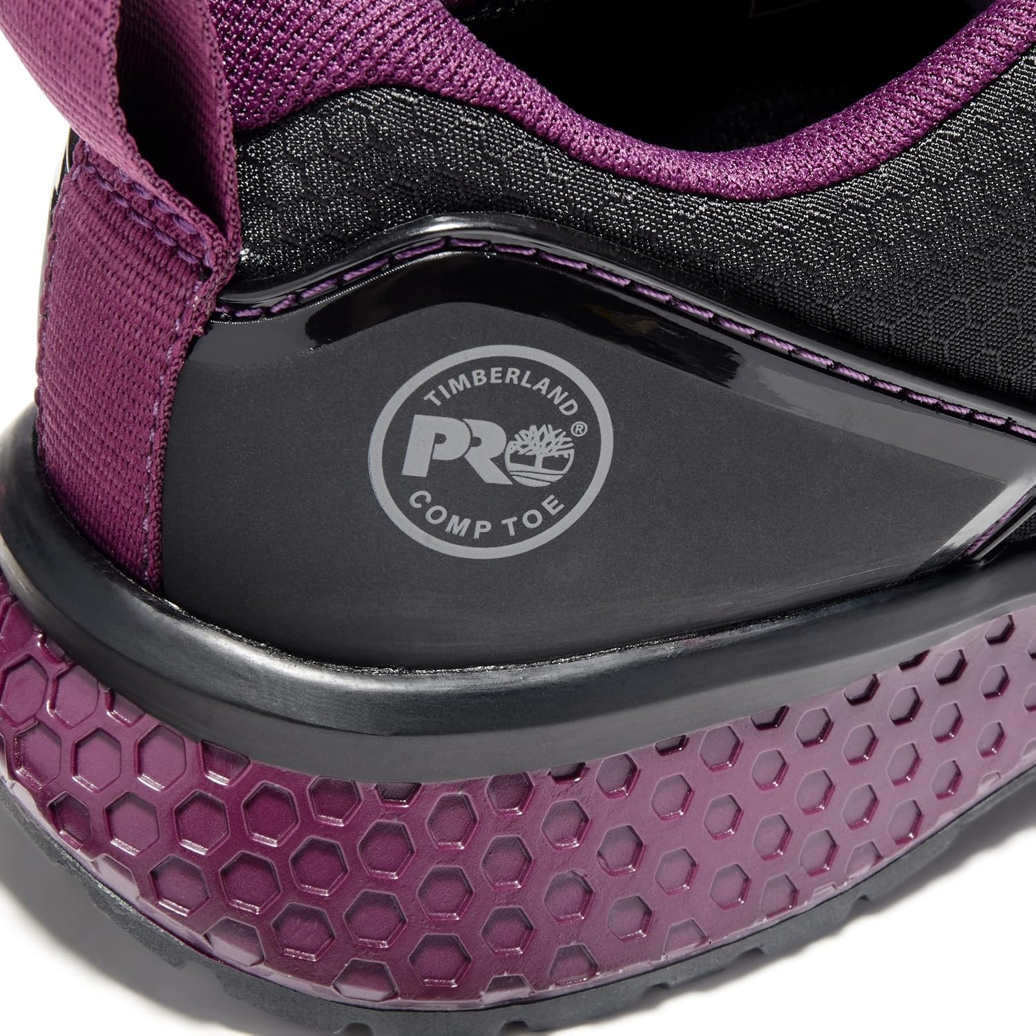Timberland PRO Women’s Reaxion Composite Safety Toe Industrial Athletic Work Shoe, Black/Purple-2024 NEW, 8