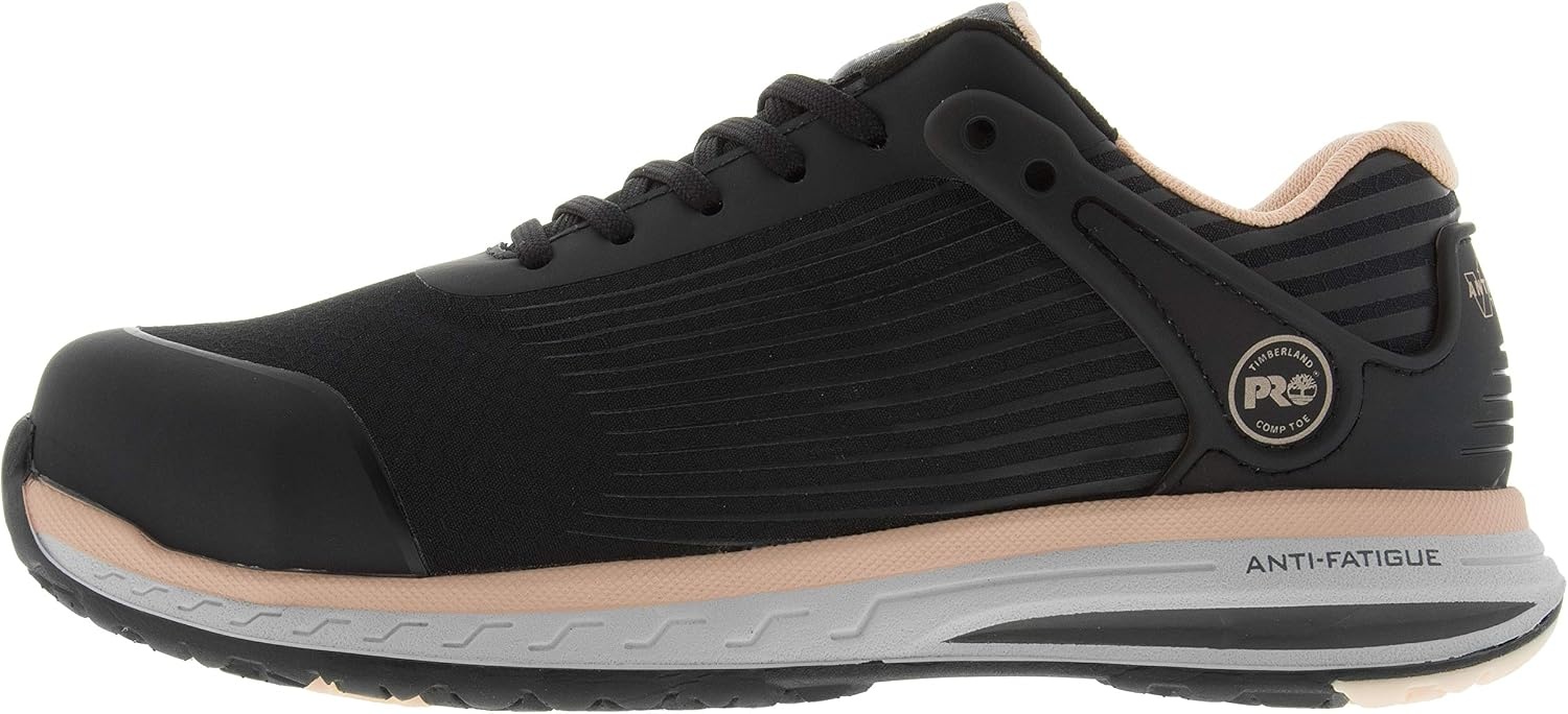 Timberland PRO Women’s Drivetrain Composite Safety Toe Work Shoes(Black/Pink V1)