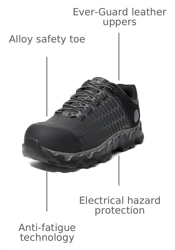 Timberland PRO Women’s Powertrain Sport Alloy Toe SD+ Industrial & Construction Shoe(Black/Grey)
