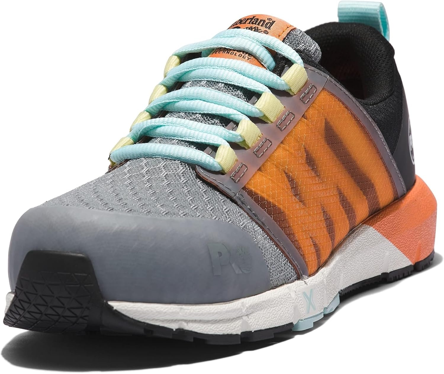 Timberland PRO Men’s Radius Composite Safety Toe Athletic Industrial Work Shoe(Grey/Black/Orange)