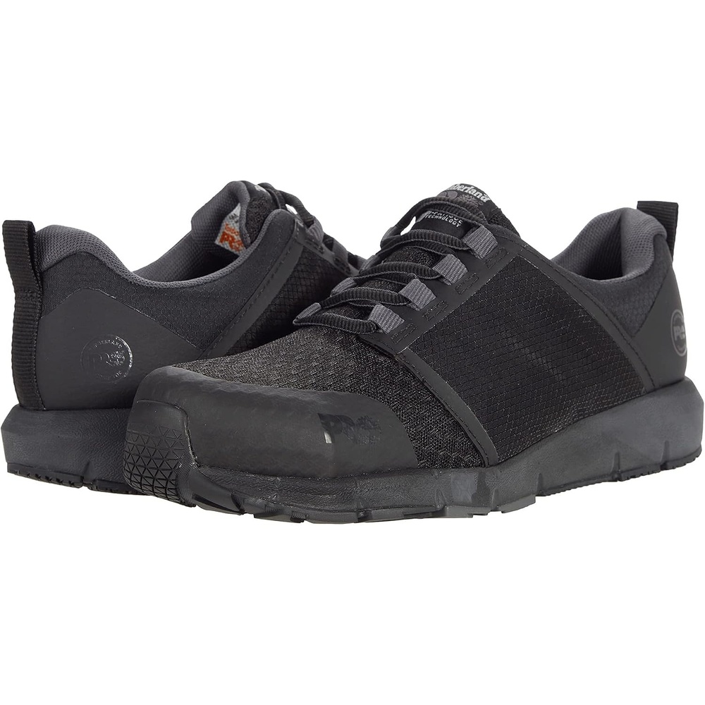 Timberland PRO Unisex-Adult Radius Composite Safety Toe Static Dissipative Industrial Athletic Work Shoe(Black/Grey V1)