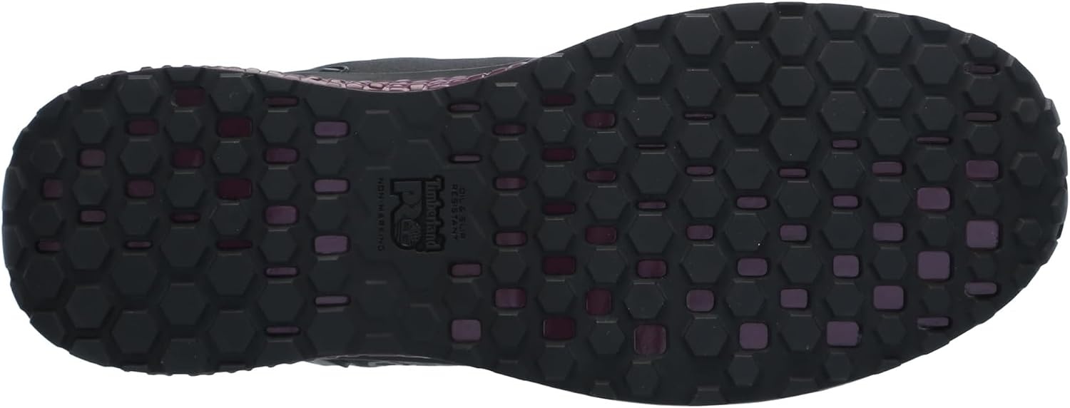 Timberland PRO Women’s Reaxion Composite Safety Toe Industrial Athletic Work Shoe, Black/Purple-2024 NEW, 7.5