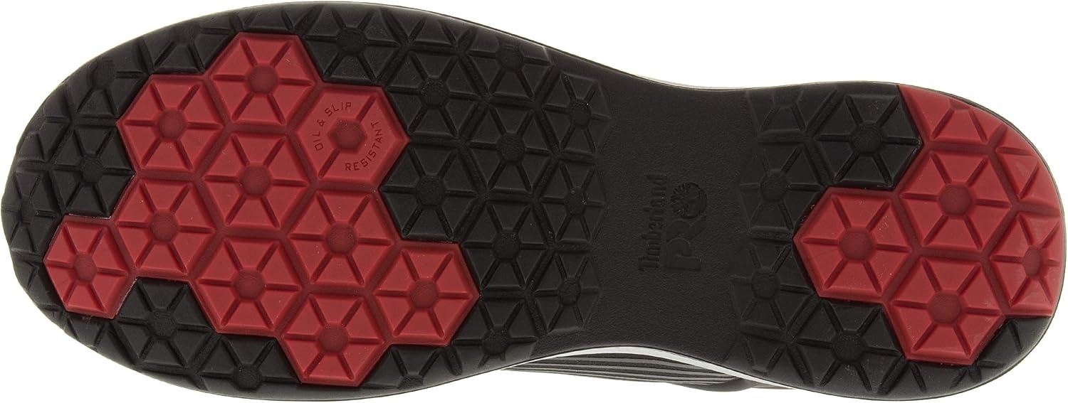 Timberland PRO Women’s Drivetrain Composite Safety Toe Work Shoes(Black/Red)