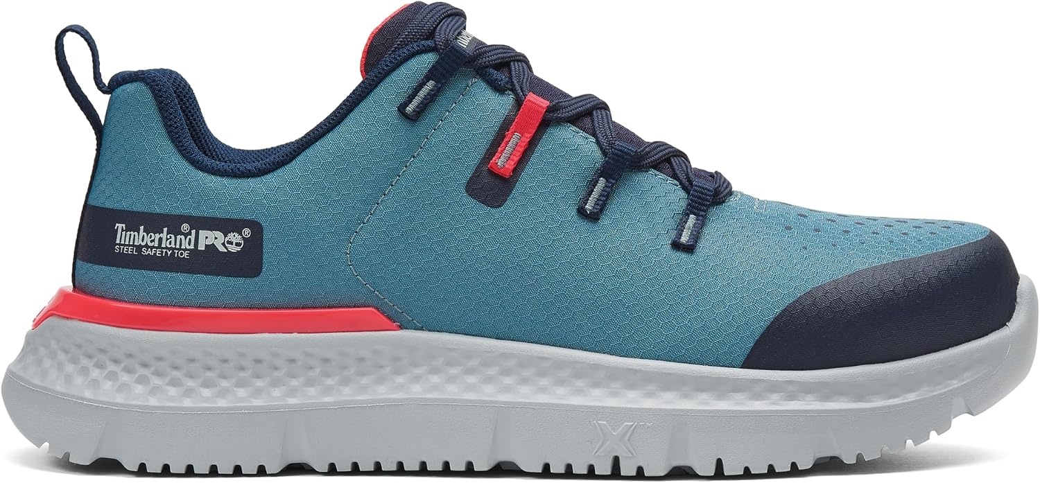 Timberland PRO Women’s Intercept Steel Safety Toe Industrial Athletic Work Shoes(Slate/Pink V1)