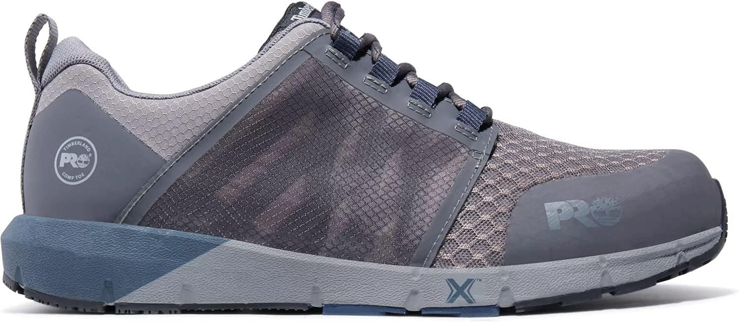 Timberland PRO Men’s Radius Composite Safety Toe Athletic Industrial Work Shoe(Grey/Navy V1)