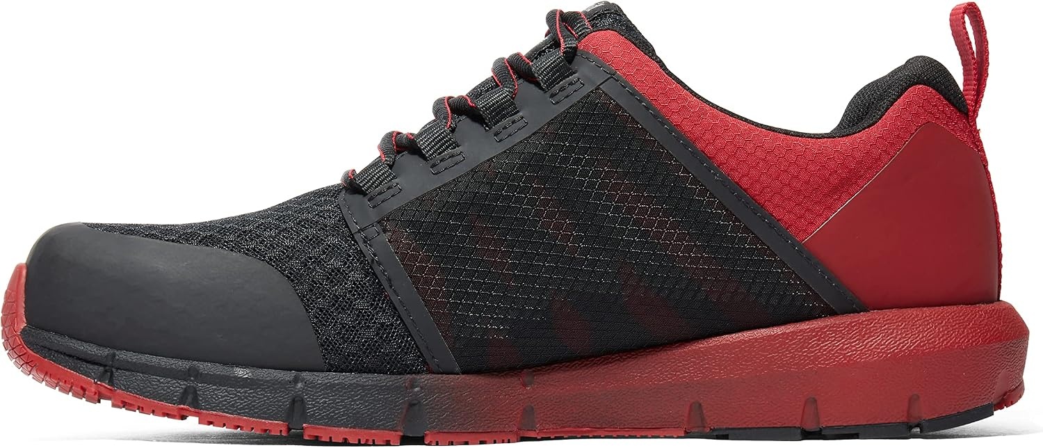 Timberland PRO Men’s Radius Composite Safety Toe Athletic Industrial Work Shoe(Black/Red)
