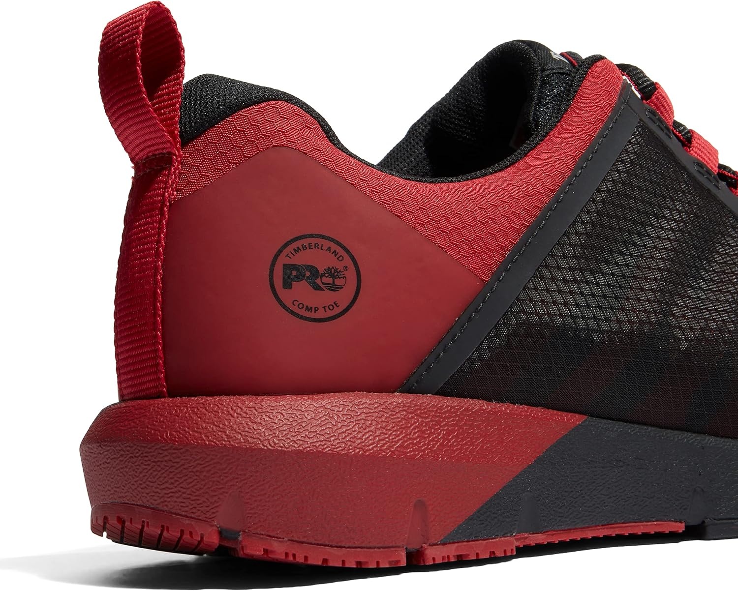 Timberland PRO Men’s Radius Composite Safety Toe Athletic Industrial Work Shoe(Black/Red)
