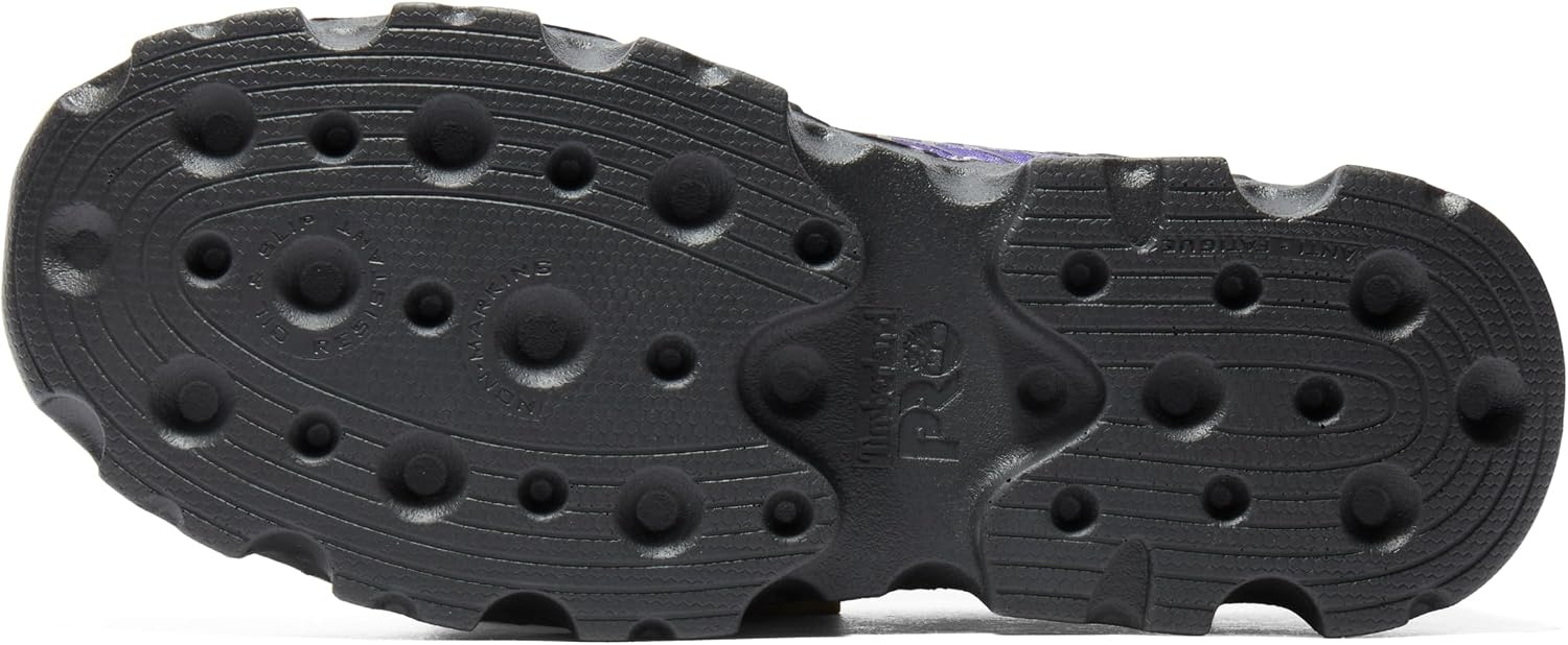 Timberland PRO Women’s Powertrain Sport Alloy Safety Toe Static Dissipative Industrial Athletic Work Shoe, Black/Purple-2024 NEW, 8M