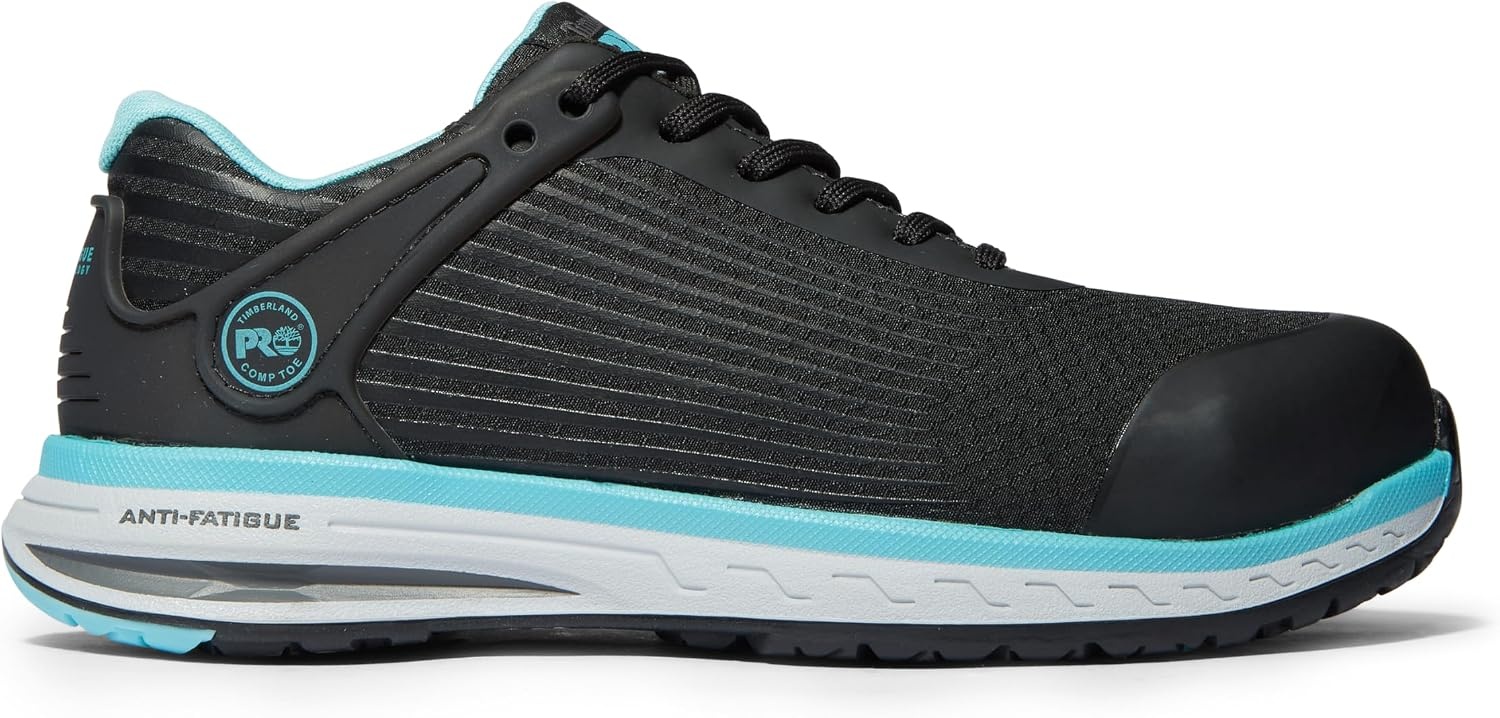 Timberland PRO Women’s Drivetrain Composite Safety Toe Work Shoes(Black/Blue)