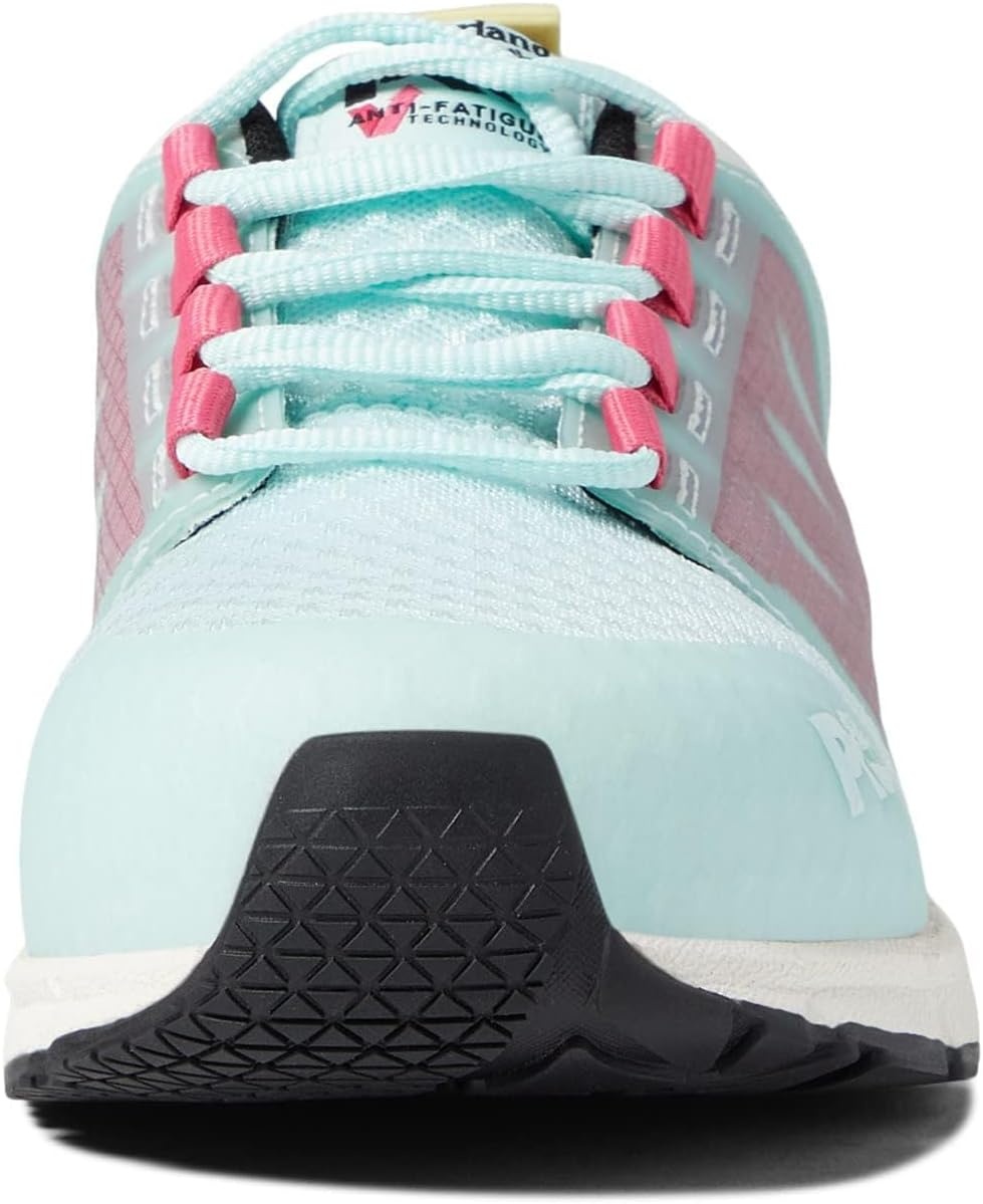 Timberland PRO Men’s Radius Composite Safety Toe Athletic Industrial Work Shoe(Sea/Pink/Yellow 1)