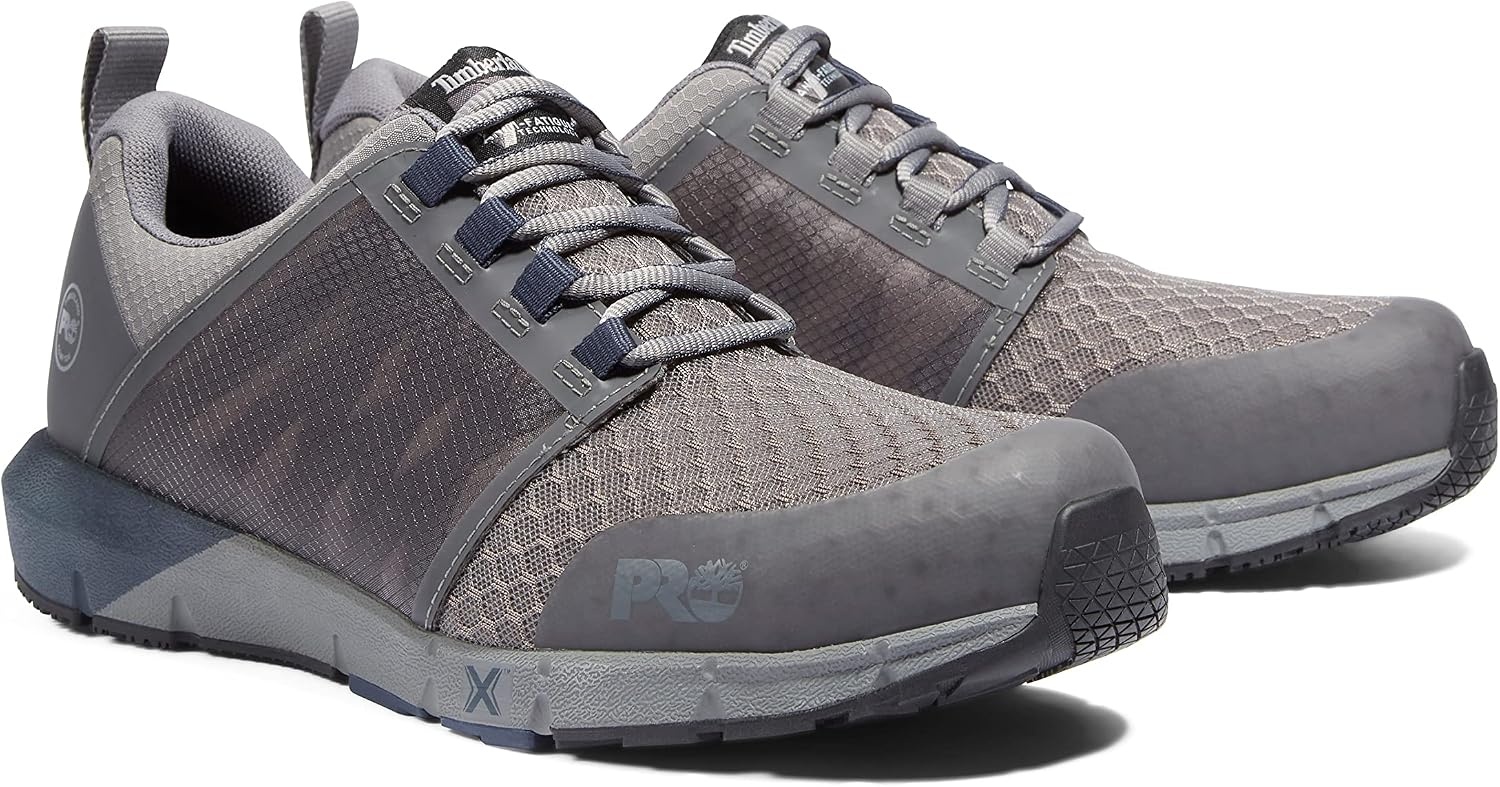 Timberland PRO Men’s Radius Composite Safety Toe Athletic Industrial Work Shoe(Grey/Navy-2024 New)