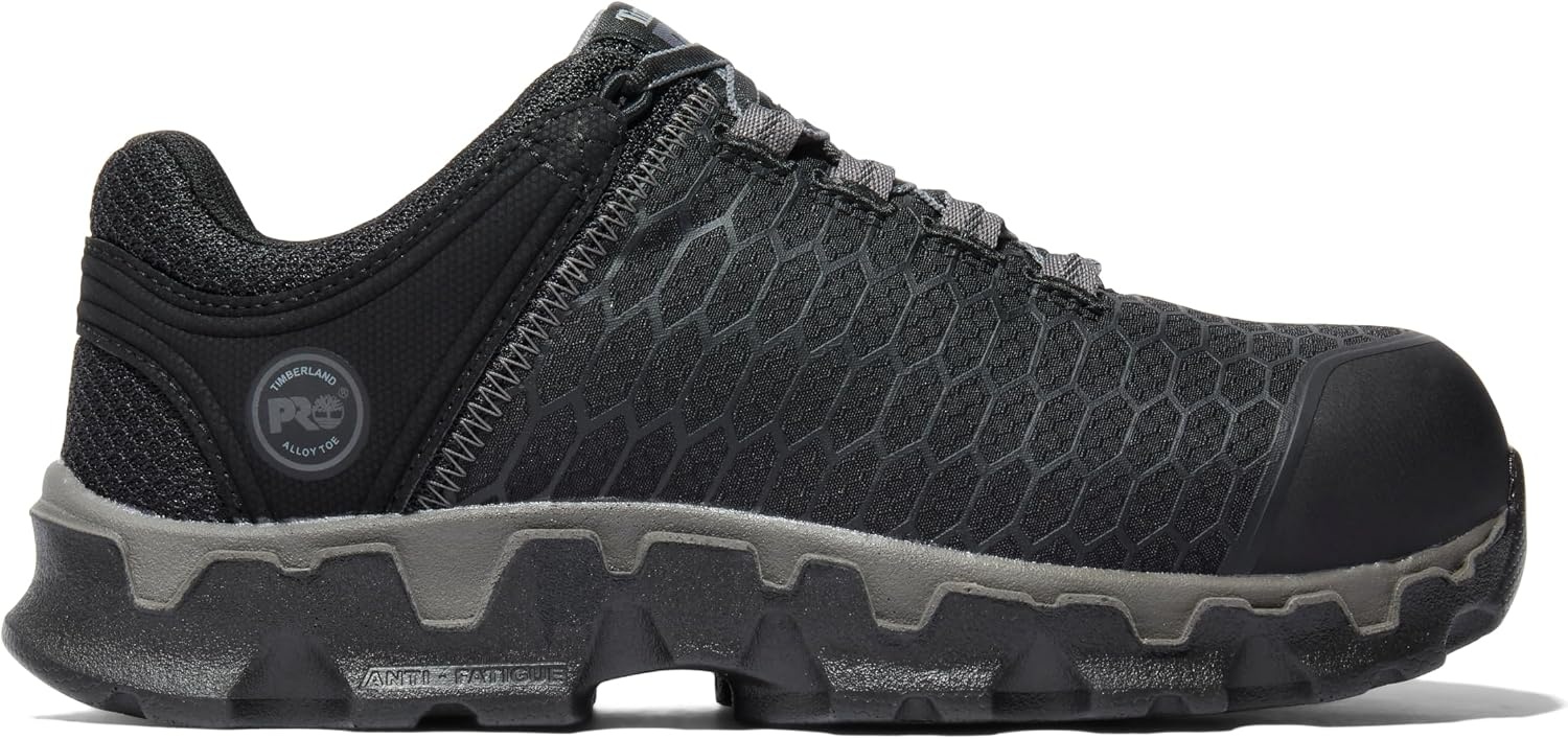 Timberland PRO Women’s Powertrain Sport Alloy Toe SD+ Industrial & Construction Shoe(Black/Grey-2024 New)