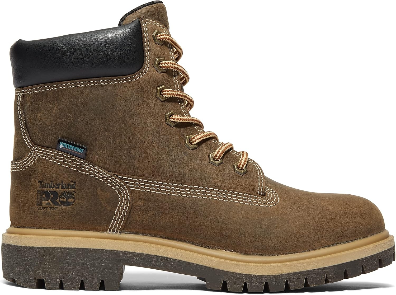 Timberland PRO Women’s Direct Attach 6 Inch Waterproof Insulated Soft Toe Boots(Turkish Coffee-2024 New)