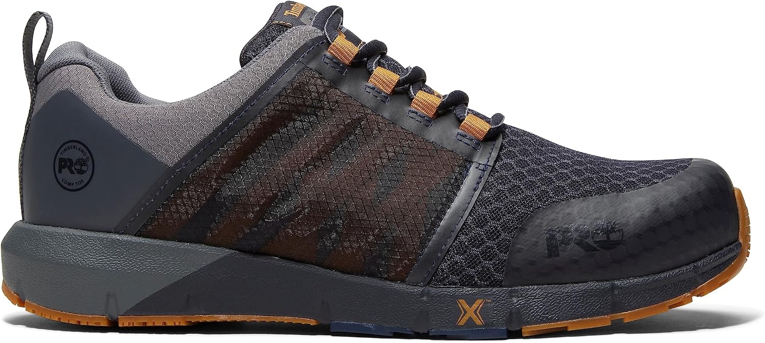 Timberland PRO Men’s Radius Composite Safety Toe Athletic Industrial Work Shoe(Navy/Charcoal V1)