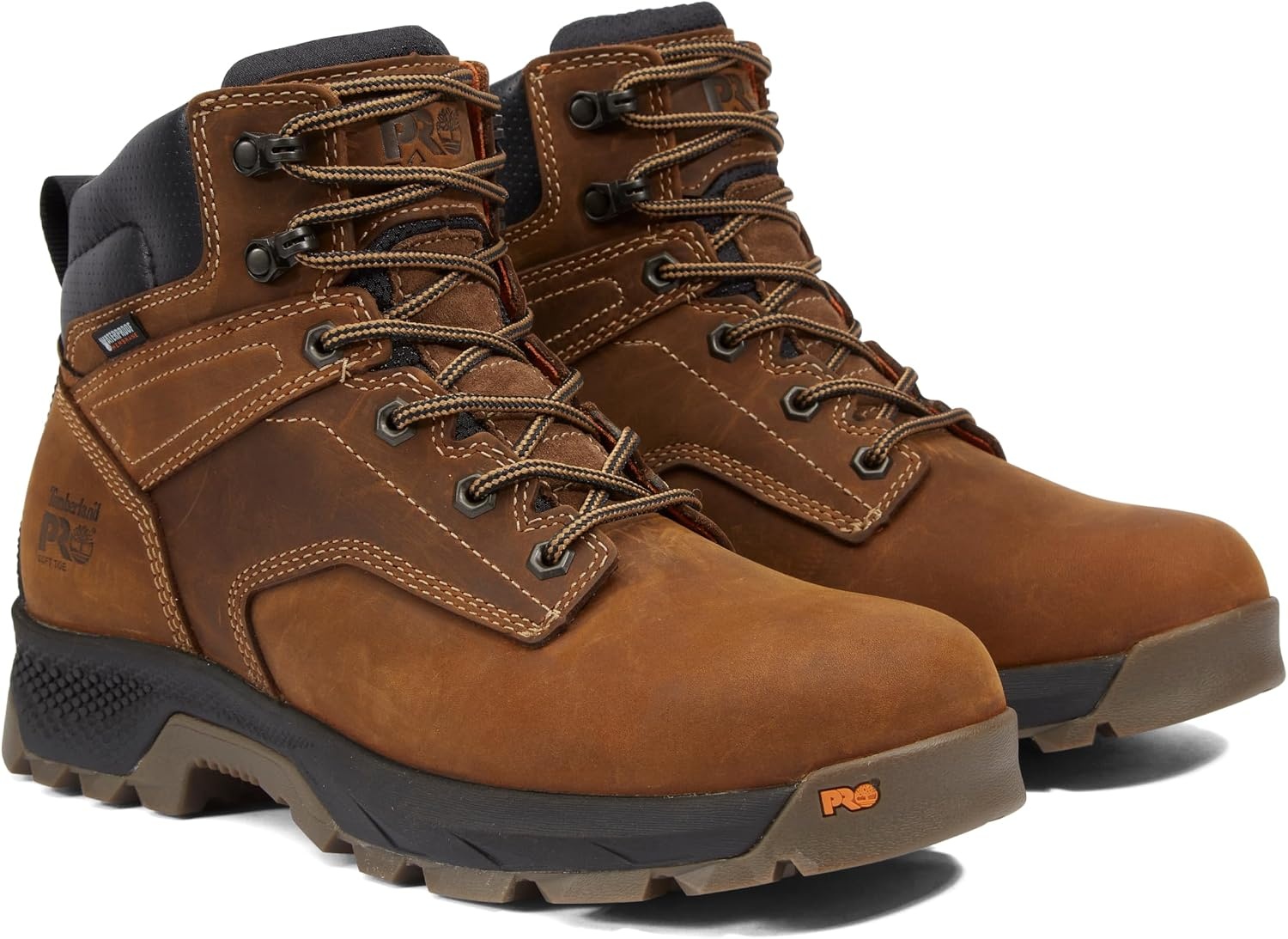 Timberland PRO Women’s Titan Ev 6in Comp Toe Waterproof Boots(Earth Bandit Brown-2024 New)
