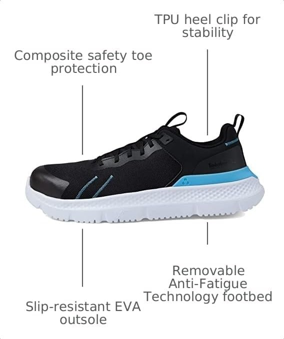 Timberland PRO Men’s Setra Low Comp Toe Work Shoes(Black/Blue)
