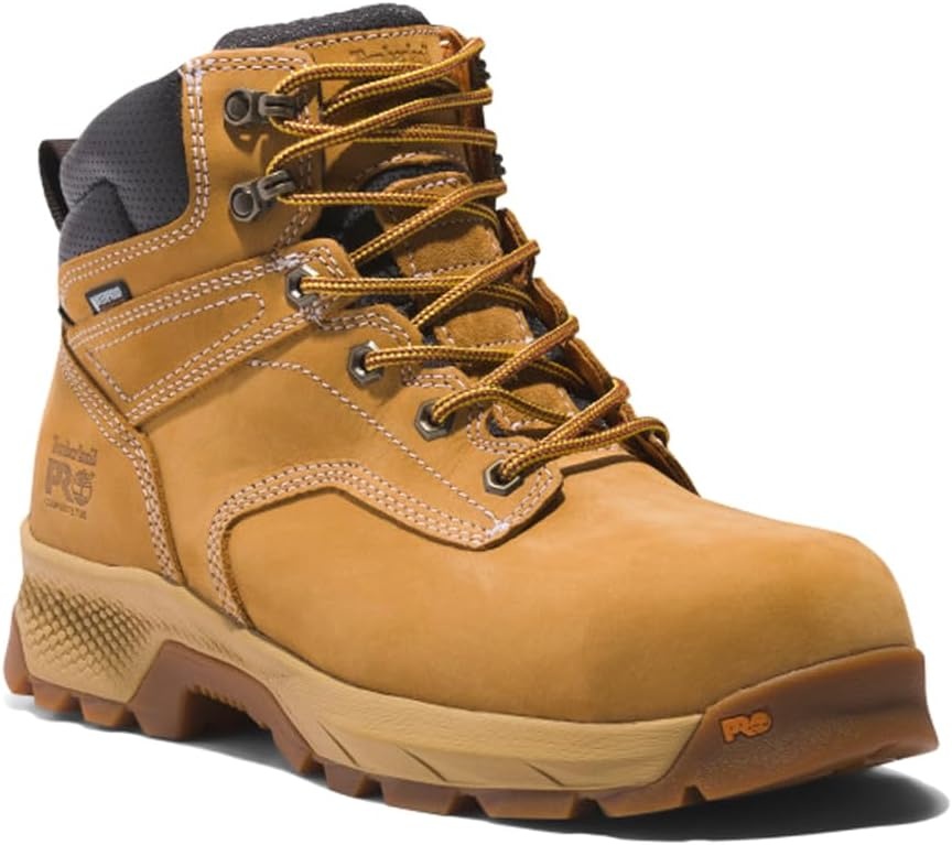 Timberland PRO Women’s Titan Ev 6in Comp Toe Waterproof Boots(Wheat-2024 New)