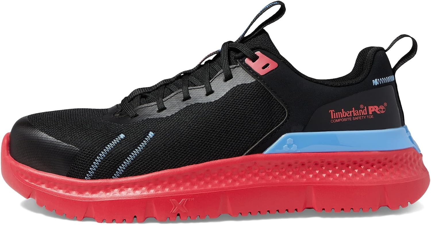 Timberland PRO Men’s Setra Low Comp Toe Work Shoes(Black/Pink)
