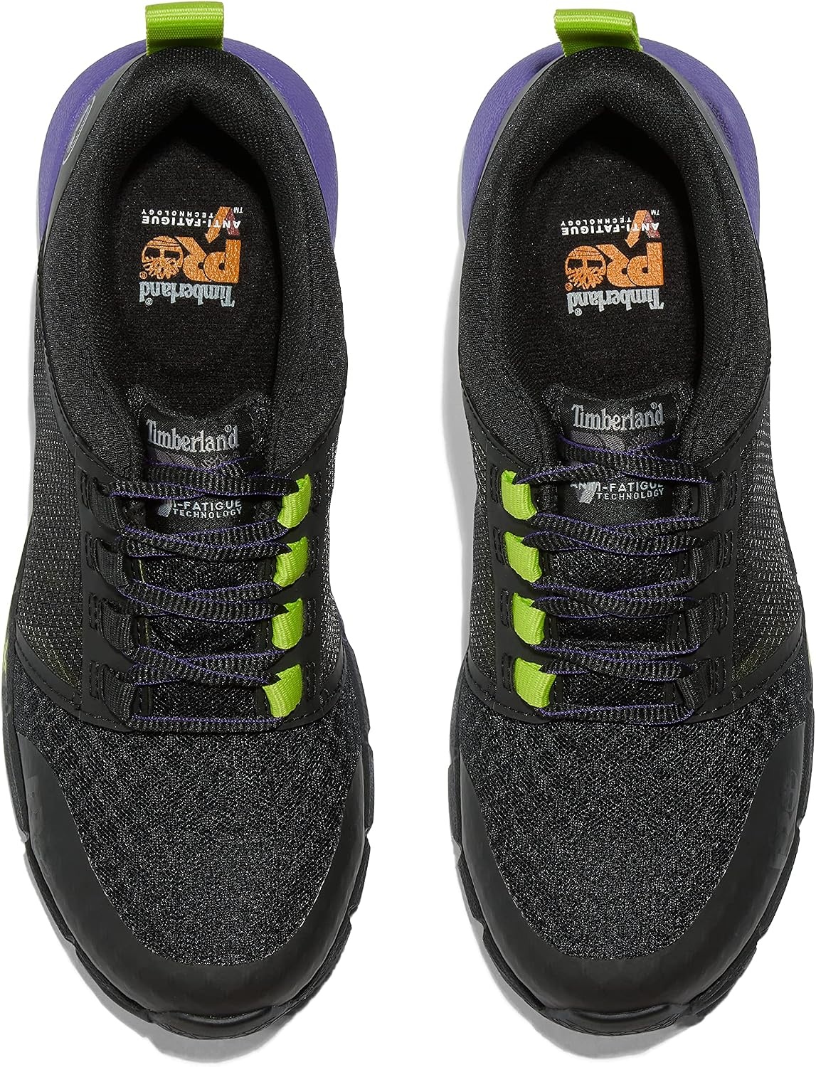 Timberland PRO Men’s Radius Composite Safety Toe Athletic Industrial Work Shoe(Black/Hi-viz/Purple-2024 New)