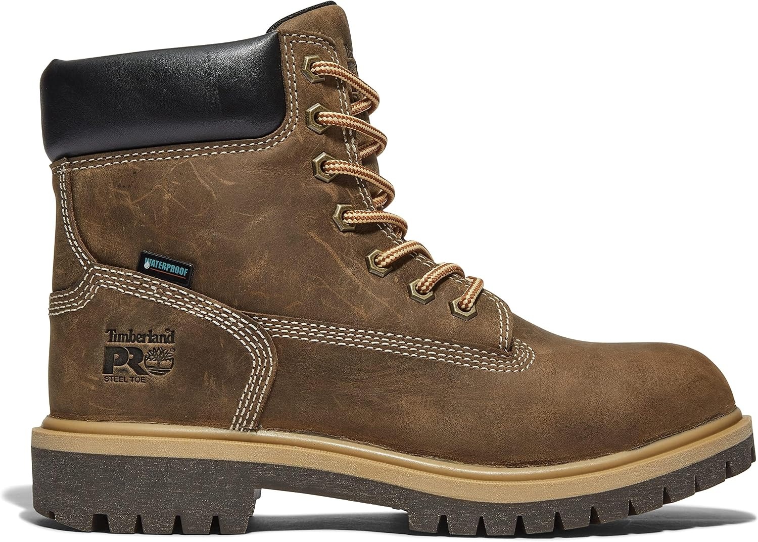 Timberland PRO Women’s Direct Attach 6 Inch Steel Safety Toe Insulated Waterproof Industrial Work Boot(Turkish Coffee V1)