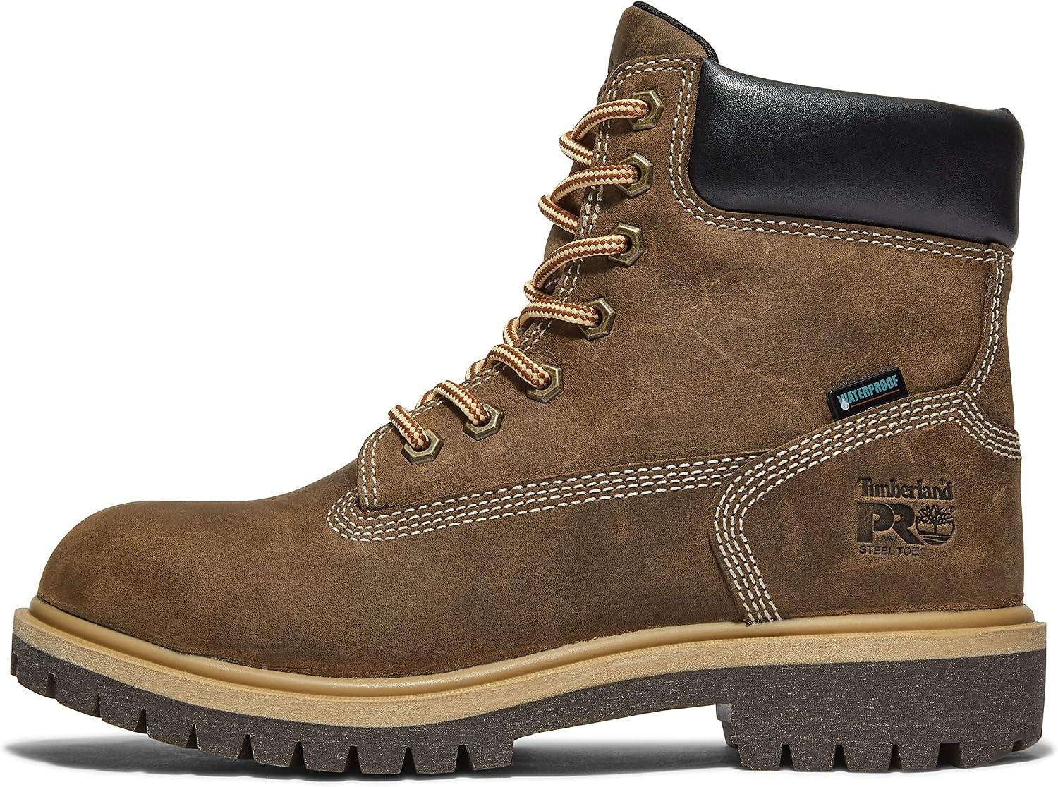 Timberland PRO Women’s Direct Attach 6 Inch Steel Safety Toe Insulated Waterproof Industrial Work Boot(Turkish Coffee V1)