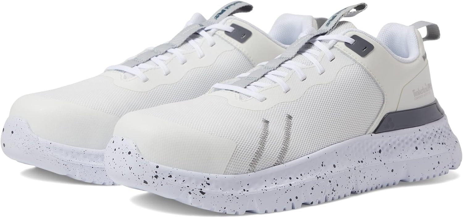 Timberland PRO Men’s Setra Low Comp Toe Work Shoes(White/Metal 2)