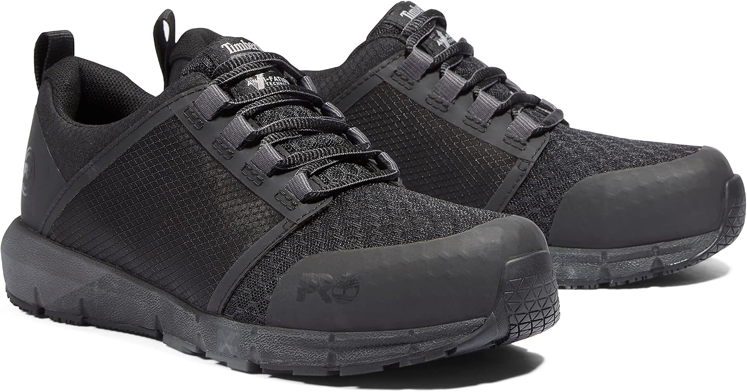 Timberland PRO Men’s Radius Composite Safety Toe Athletic Industrial Work Shoe(Black V1)