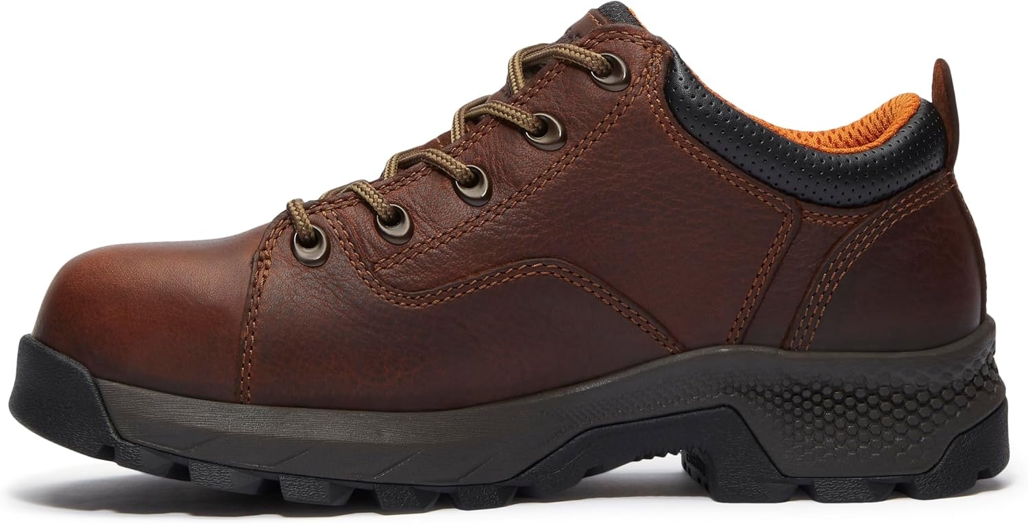 Timberland PRO Titan Ev Oxford Composite Safety Toe Industrial Work Shoes(Medium Brown Full Grain)