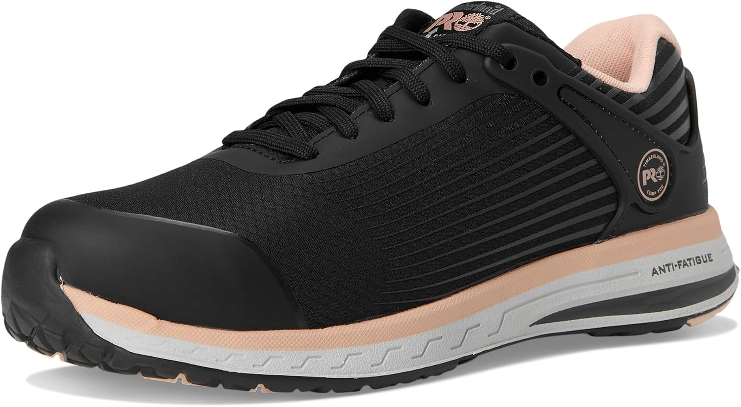 Timberland PRO Women’s Drivetrain Composite Safety Toe Work Shoes(Black/Pink 1)