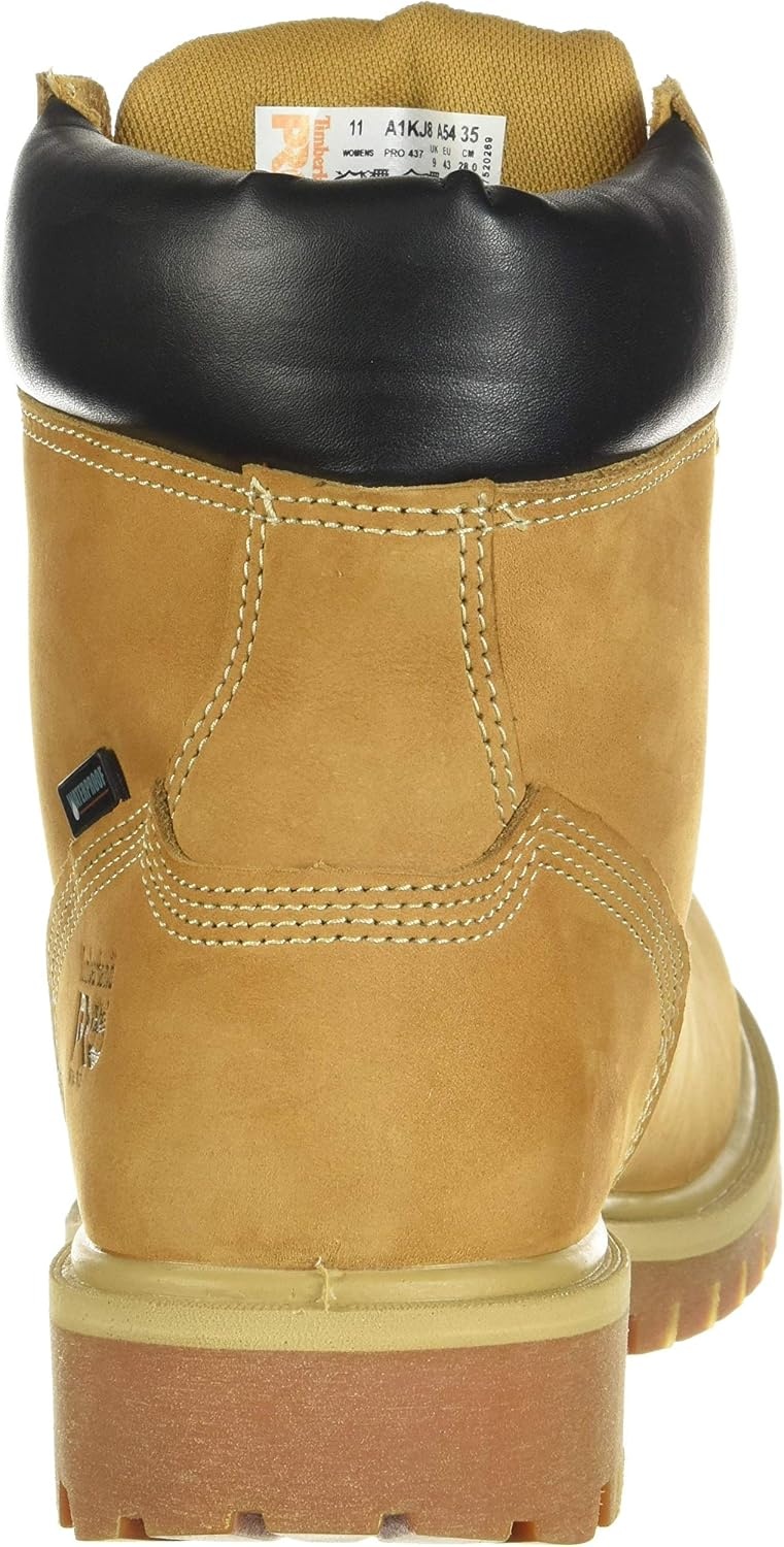 Timberland PRO Women’s Direct Attach 6 Inch Steel Safety Toe Insulated Waterproof Industrial Work Boot(Wheat)