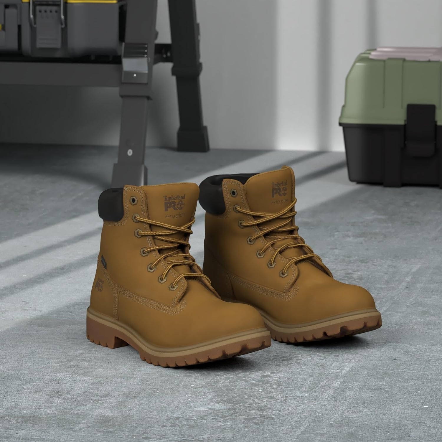 Timberland PRO Women’s Direct Attach 6 Inch Steel Safety Toe Insulated Waterproof Industrial Work Boot(Wheat)