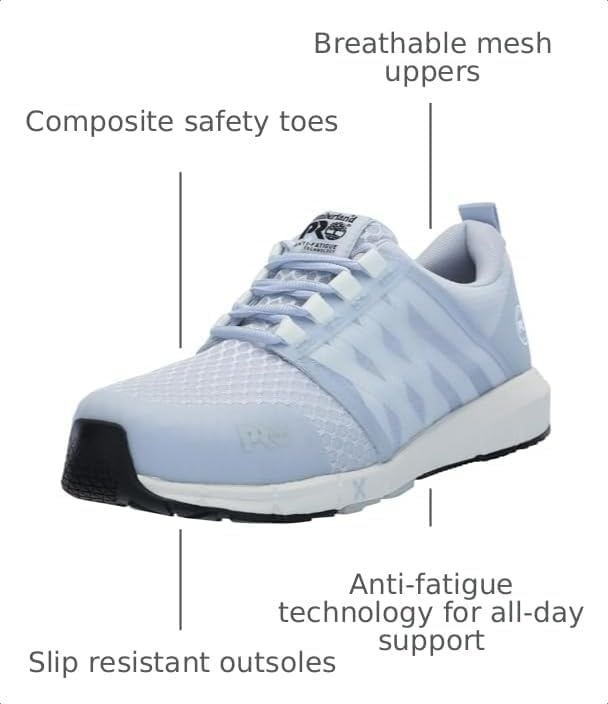 Timberland PRO Men’s Radius Composite Safety Toe Athletic Industrial Work Shoe(Blue/White)