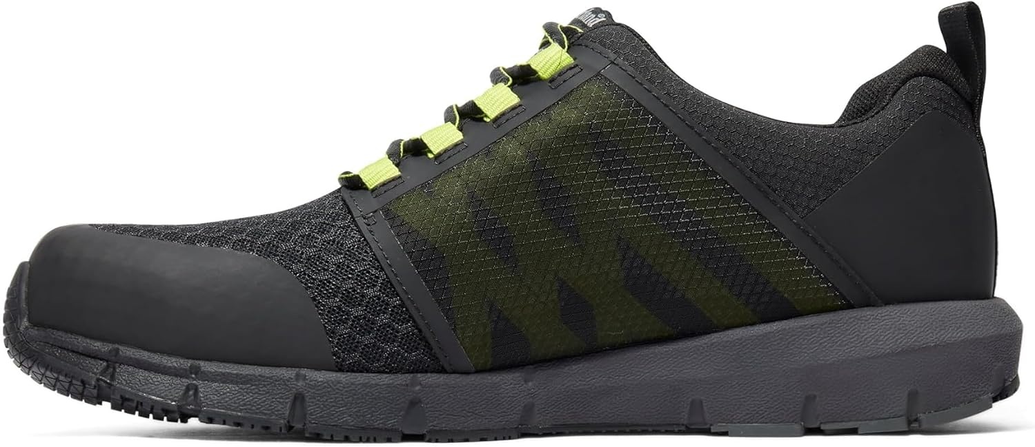 Timberland PRO Men’s Radius Composite Safety Toe Athletic Industrial Work Shoe(Black/Hi-viz)