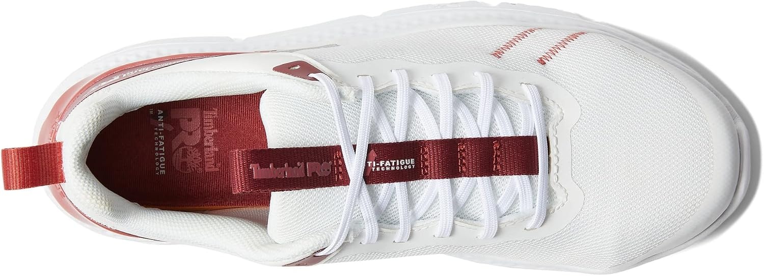 Timberland PRO Men’s Setra Low Comp Toe Work Shoes(Cream/Cranberry)