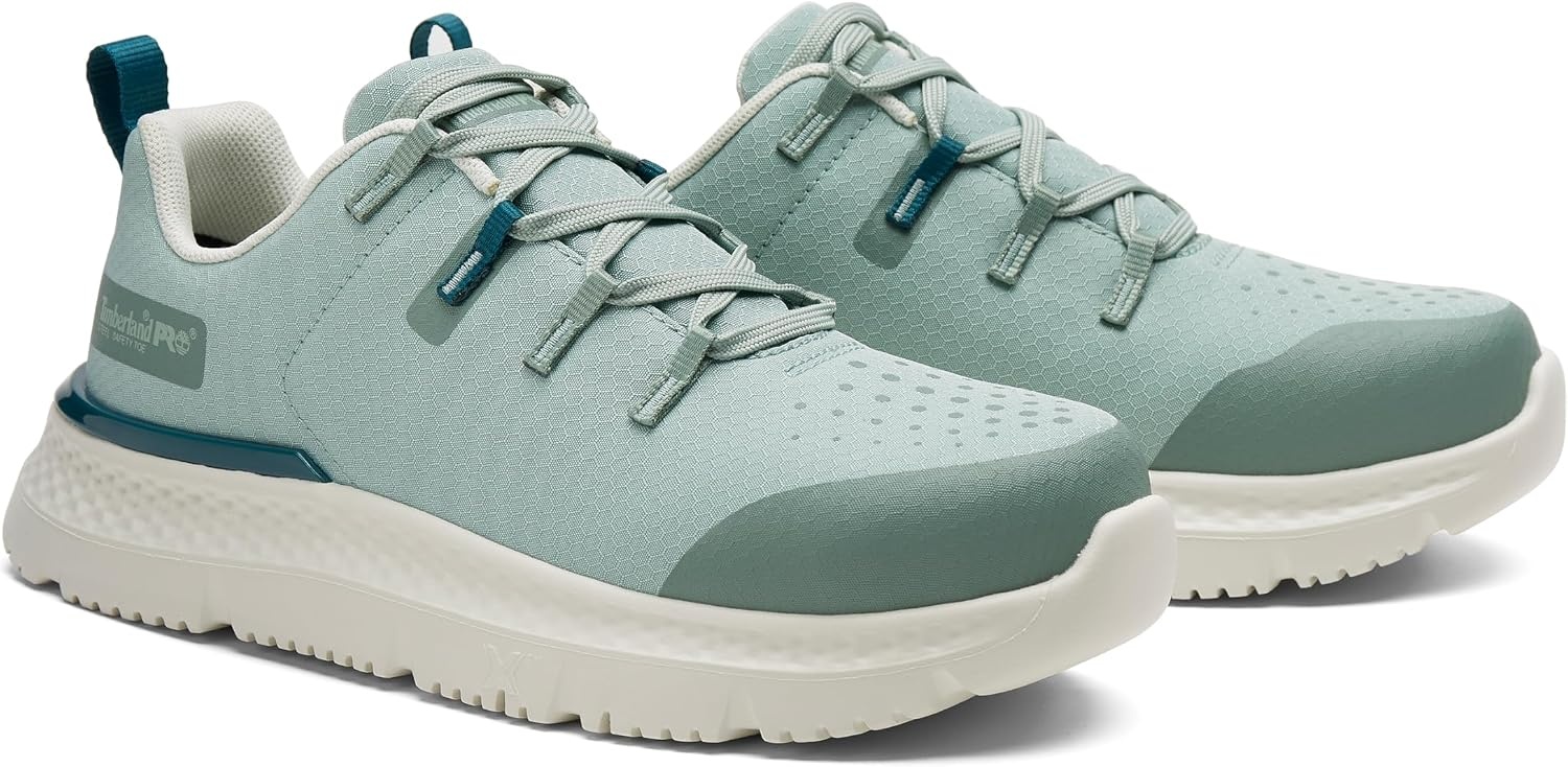 Timberland PRO Women’s Intercept Steel Safety Toe Industrial Athletic Work Shoes(Sage/White V1)