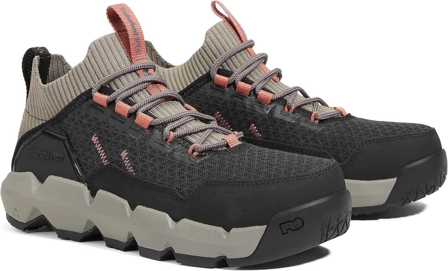Timberland PRO Women’s Morphix Chukka Composite Safety Toe Boots(Black/Rose)
