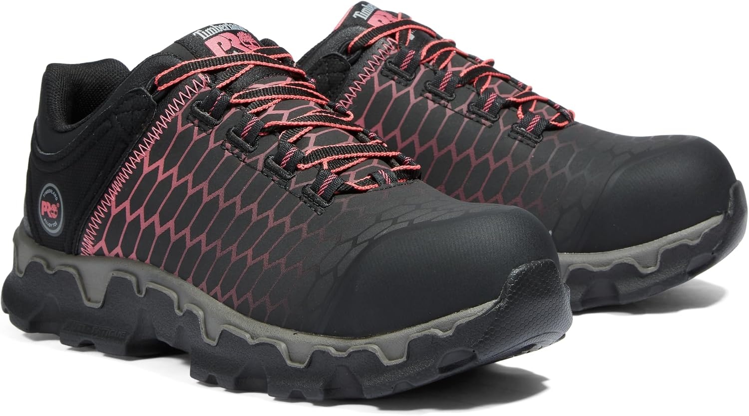 Timberland PRO Women’s Powertrain Sport Alloy Toe SD+ Industrial & Construction Shoe(Black/Pink-2024 New)