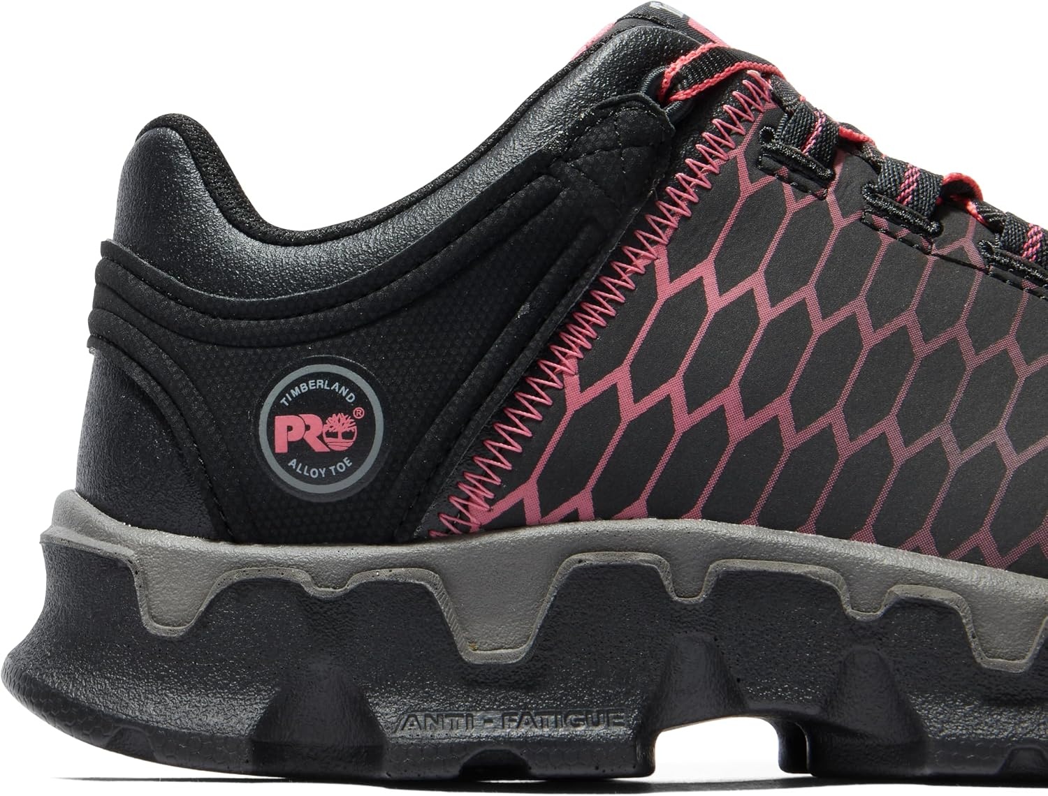 Timberland PRO Women’s Powertrain Sport Alloy Toe SD+ Industrial & Construction Shoe(Black/Pink-2024 New)