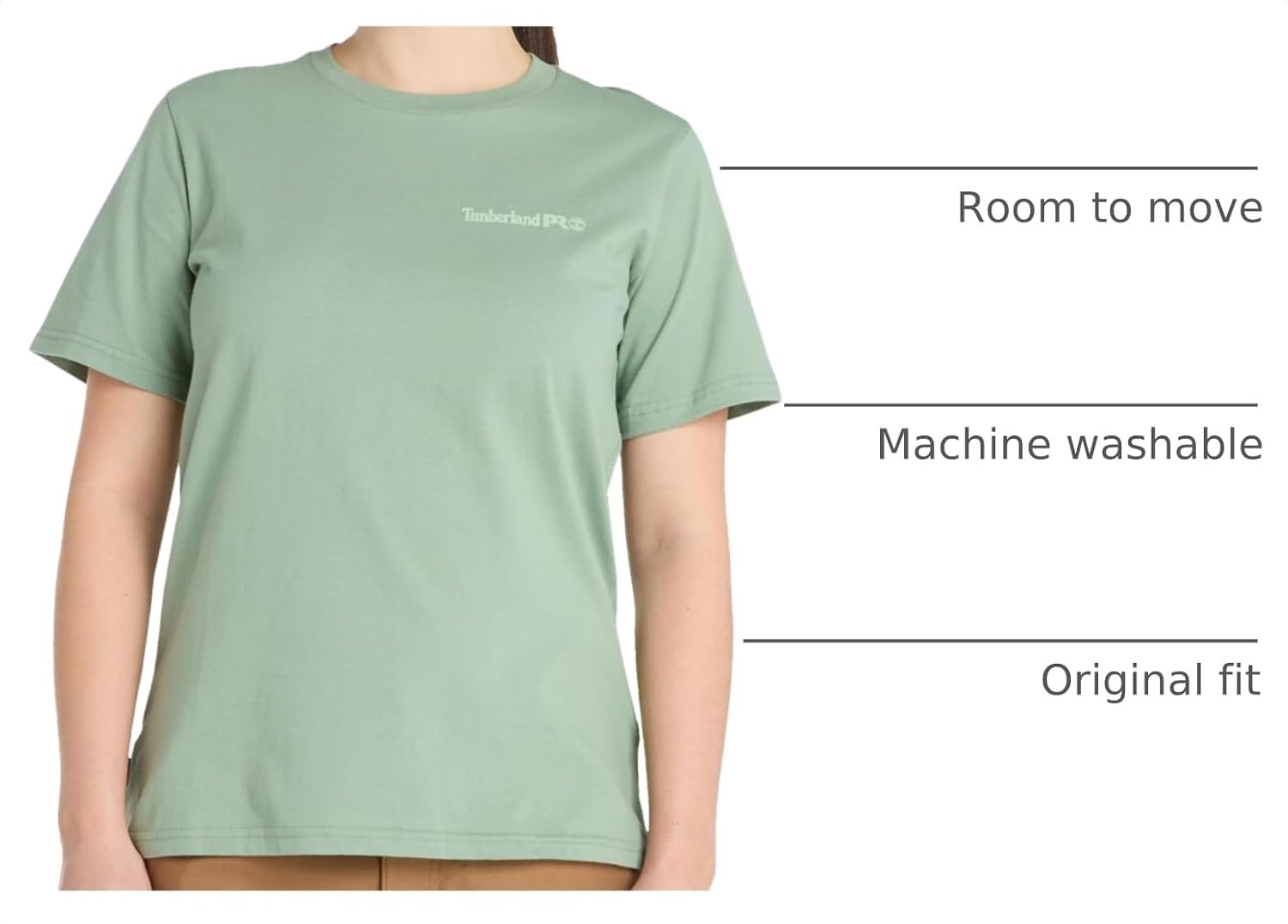 Timberland PRO Women’s Cotton Core Short-Sleeve T-Shirt,(Green Bay)