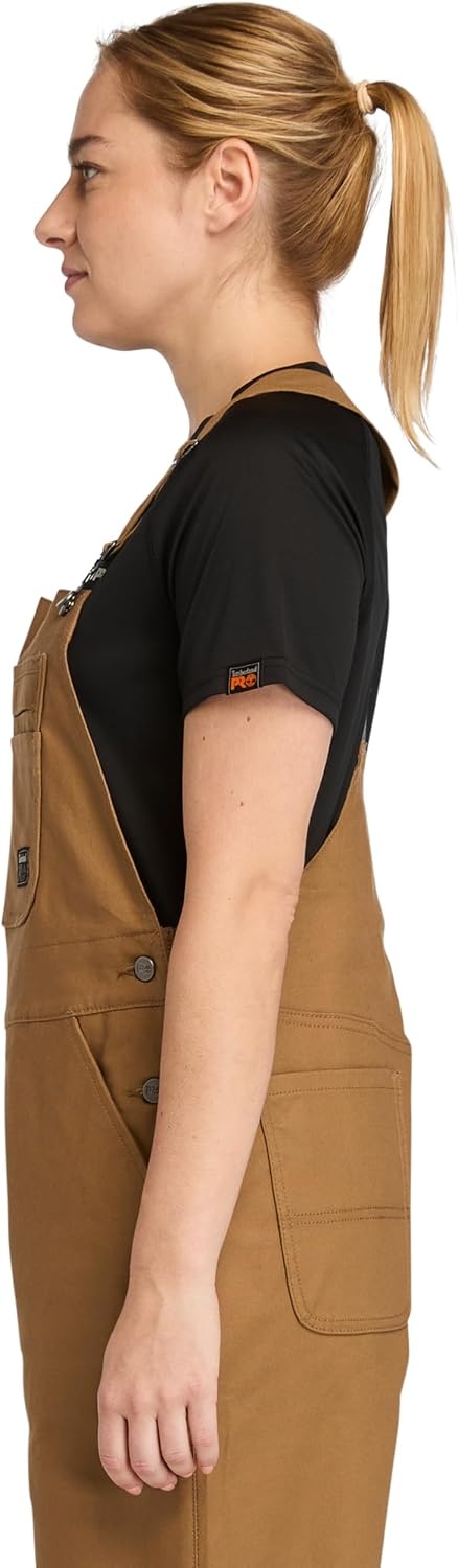 Timberland PRO Women’s Gritflex Canvas Bib Overalls(Dark Wheat)