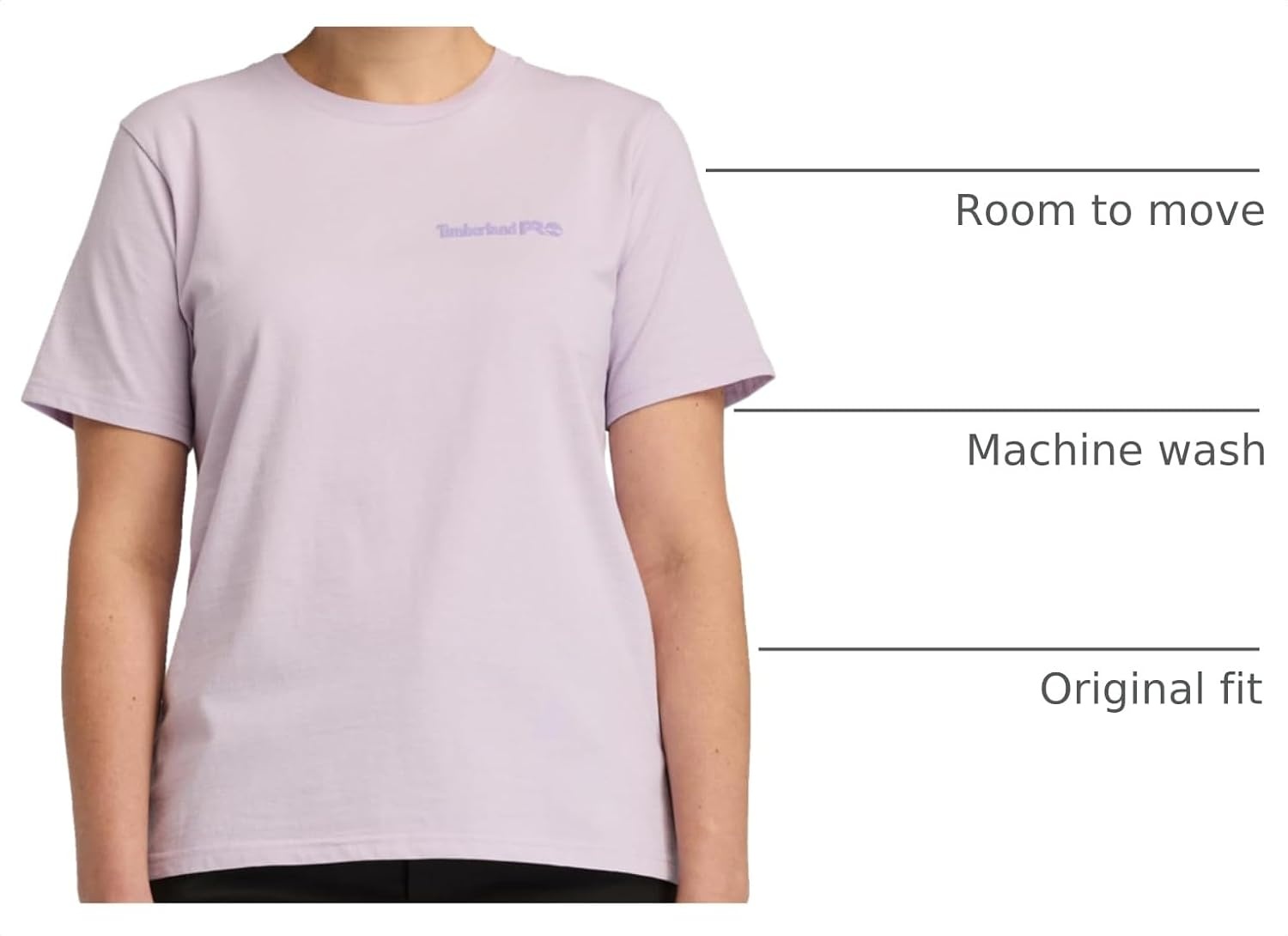 Timberland PRO Women’s Core Short Sleeve T-Shirt(Pastel Lilac)