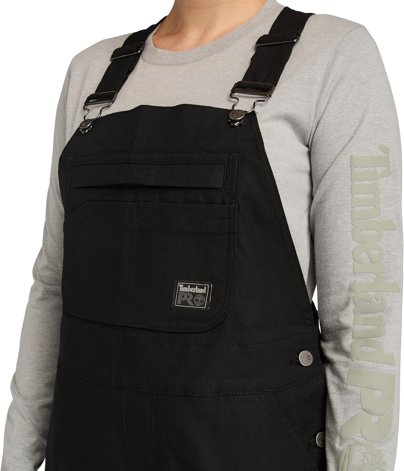Timberland PRO Women’s Gritflex Canvas Bib Overalls(Black)